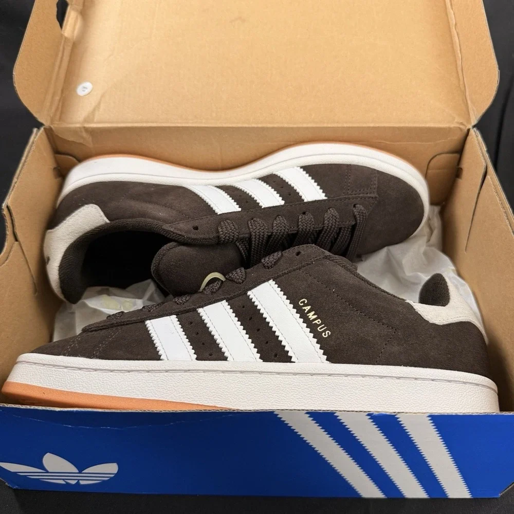 Adidas Unisex Campus 00s J Originals Brown White Gum JP9566 Size 6.5 Juniors